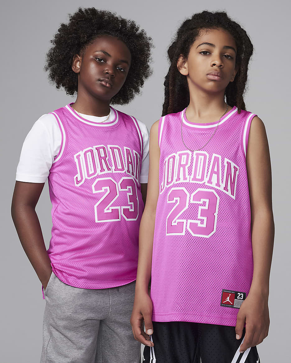 Jordan Big Girls 23 Jersey Pink Size XL Polyester